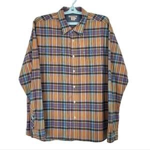𝅺Carbon2Cobalt Long Sleeve Button Down Shirt Men's Large Plaid Cotton‎ Colorful